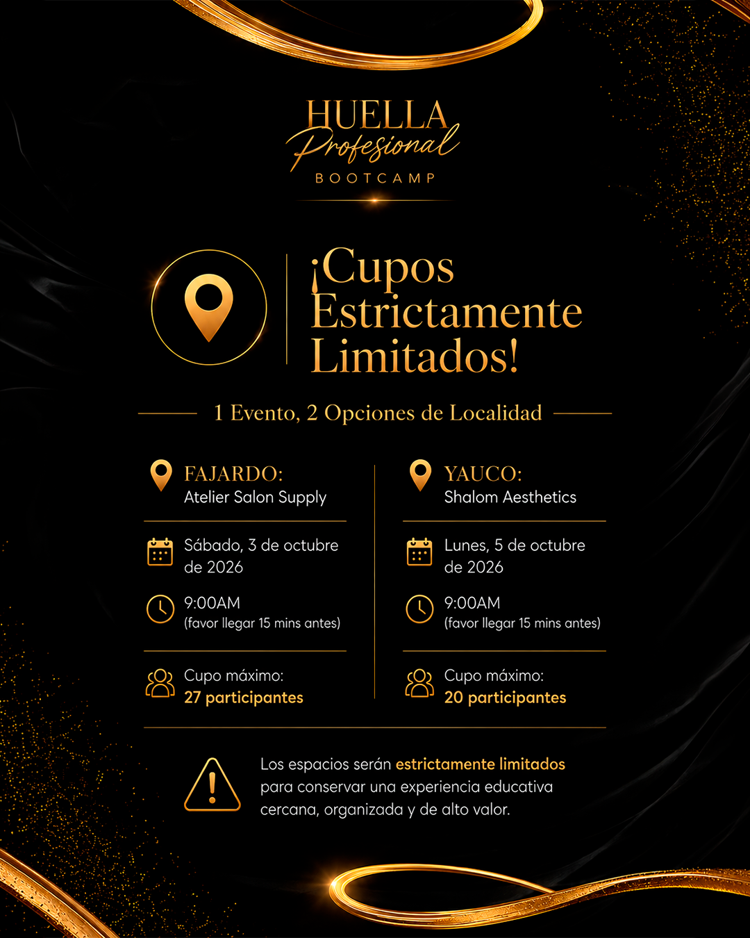 Huella Profesional BOOTCAMP | Varias Fechas | 📍Puerto Rico: Fajardo y Yauco